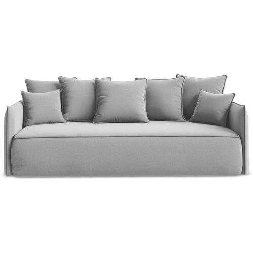Makamii Svijetlo siva baršunasti sklopiva/s prostorom za odlaganje sofa 225 cm Hula – Cijene