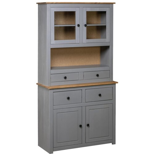  The Living Store Visoka omara siva 93x40,5x180 cm trdna borovina Panama Range - Visoka Omara, (21429426) Slike