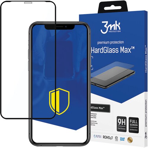 3mk APPLE IPHONE XR BLACK - HARDGLASS MAX, (22002284) Slike
