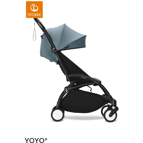 Stokke Ogrodje s sedežno enoto black frame 6+ color pack Yoyo® aqua Cene