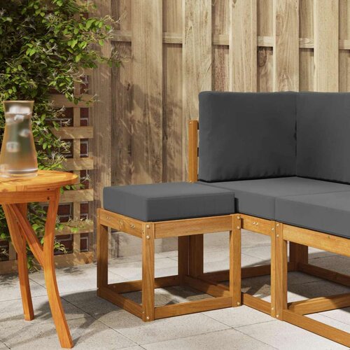  Klupa za sjedenje Prirodna i antracit 43 x 43 x 37 cm - Prirodno i antracit 40 cm Otvoreno područje nogu Cene