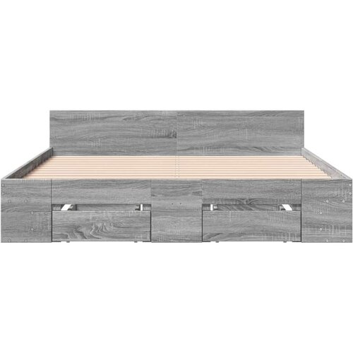 VidaXL okvir za krevet s ladicama boja hrasta 160x200 cm drveni Slike