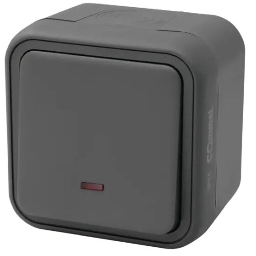 COMMEL ZAGREB D.O.O. Prekidac sa indikacijom 10A 250V IP55, antracit Slike