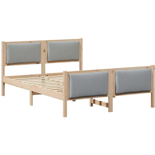  Okvir za krevet Svijetlo siva 150 x 200 cm tkanina Slike