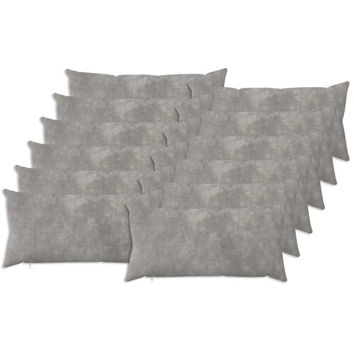  Jastuk s jastukom HEERLEN 12 kom. Svjetlosiva Mikrofibra Flis - Svjetlosiva 40 x 80 cm 12 Cijene