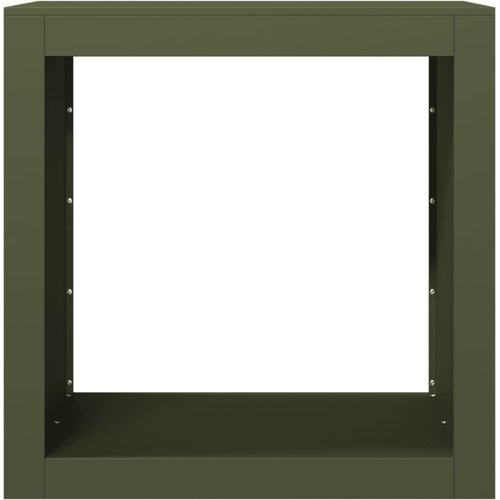  Stalak za drva za ogrjev zeleni 60 x 40 x 60 cm čelični Slike