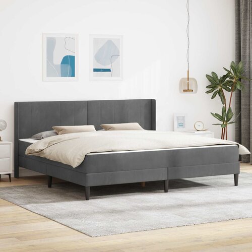  Okvir kreveta s madracem Tamno siva 200 x 200 cm Bar&scaron;un Cijene