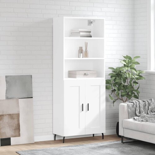  Visoka komoda bijela 69,5x34x180 cm konstruirano drvo Cijene
