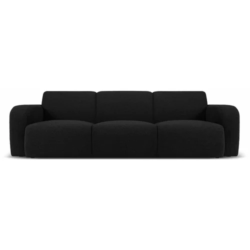 Micadoni Home Crna sofa od bouclé tkanine 235 cm Molino –