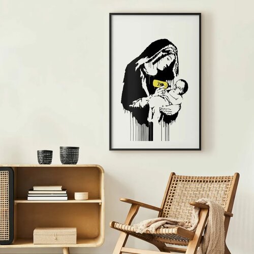  Plakat - Breastfeeding Mother 21x30 Crni okvir s margom Slike