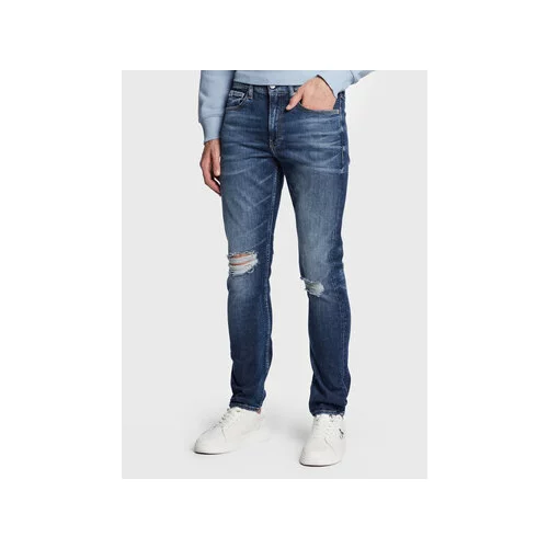 Calvin Klein Jeans Jeans hlače J30J322803 Modra Slim Taper Fit