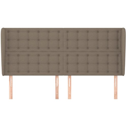  Uzglavlje s u&amp;scaron;ima smeđesivo 163x23x118/128 cm od tkanine Slike