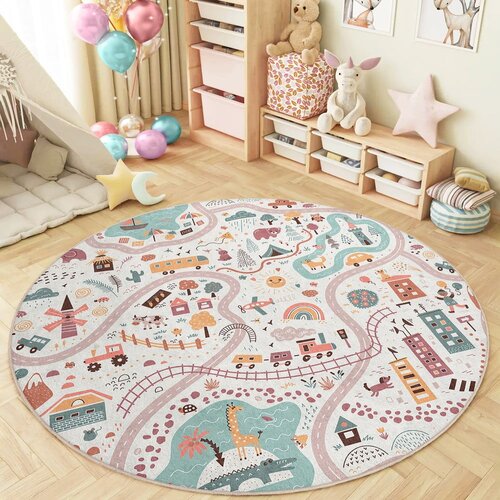 Mila Home Pralna otro&amp;scaron;ka igralna preproga &amp;oslash;120 cm Furry World &amp;ndash; Slike