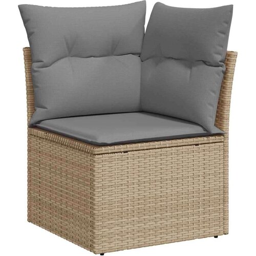vidaXL 11-dijelni set vrtnih sofa od poliratana s jastucima bež Cijene