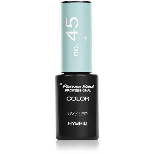 Pierre Ren&amp;eacute; Nails Hybrid gel lak za nohte z uporabo UV/LED lučke odtenek No. 45 Mint 6 ml Slike