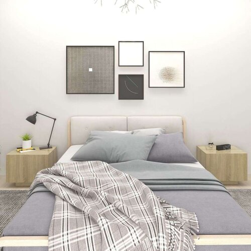  Noćni ormarić boja hrasta sonome 100 x 35 x 40 cm od iverice Slike