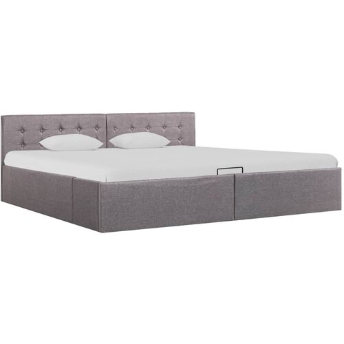 VidaXL Dvižni posteljni okvir taupe blago 180x200 cm Slike