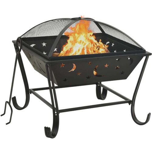 Posuda za vatru sa žaračem 62 cm XXL čelična Slike