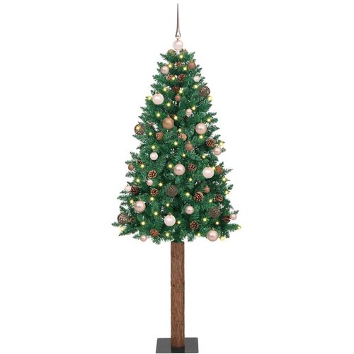 vidaXL Ožja jelka med 300 LED z stojalom Zelena 180 cm PVC Cene
