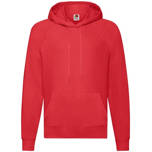 Fruit Of The Loom Czerwona bluza męska z kapturem Lightweight Hooded Sweat Cene