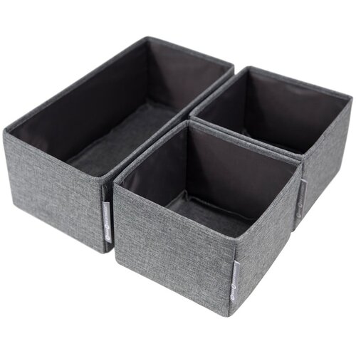 Bigso Box of Sweden Set od 3 siva organizatora Drawer Slike