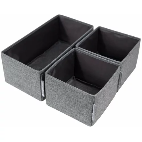 Bigso Box of Sweden Set od 3 siva organizatora Drawer