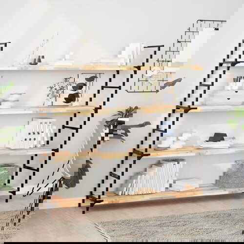  The Living Store Viseče police 3 kosi 120x30x4 cm neobdelan trden akacijev les - Viseča Polica, (21497153) Cene