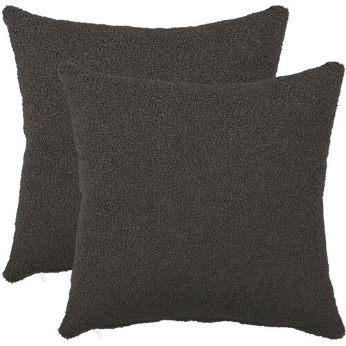  Presvlaka za jastuk 2 pcs HEERLEN Tamnosiva 40 x 40 cm Bouclé Cene