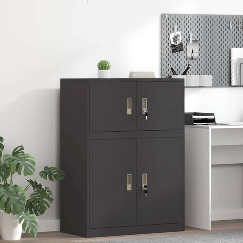 Ormarić za pohranu Crna 80 x 40 x 40 cm Hladno valjani čelik - Crna 80 x 40 x 40 cm Cijene