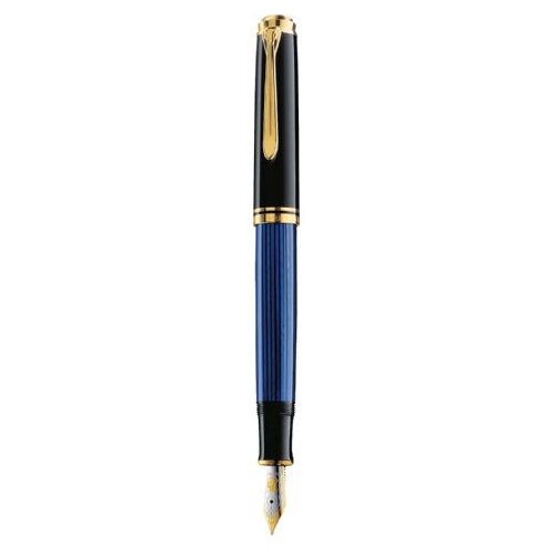 Pelikan nalivno pero M600 Souver&amp;auml;n, črno/moder, F konica, v darilni &amp;scaron;katlici Slike