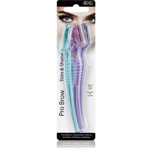 Ardell Pro Brow Trim & Shape pripomoček za prirezovanje in oblikovanje obrvi 3 ks za ženske Cene