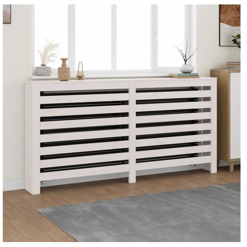  Pokrov za radiator bela 169x19x84 cm trdna borovina Cene