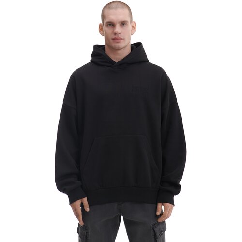 Cropp muška crna majica s kapuljačom - Crna  5378W-99X Cijene