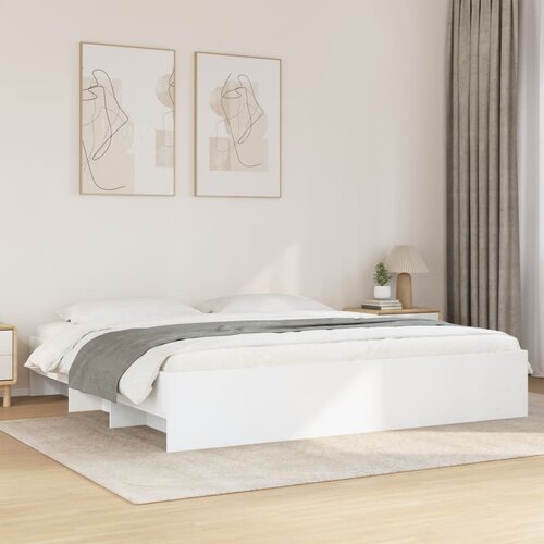 Furnova Posteljni okvir bel 200x200 cm inženirski les, (21940736) Slike