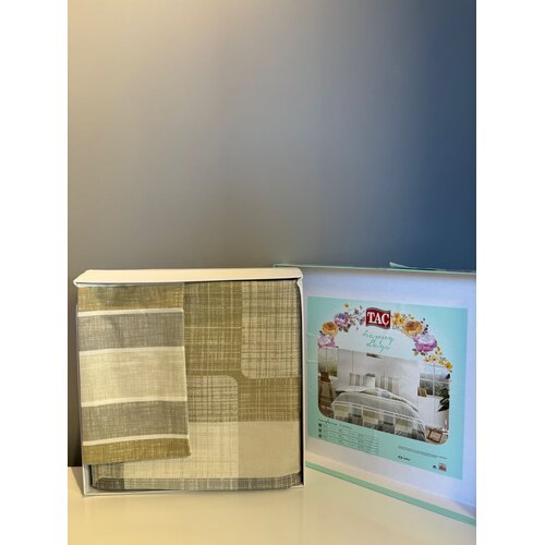 Tac Set posteljine Domino, 160x220cm, Maslinasti Cene