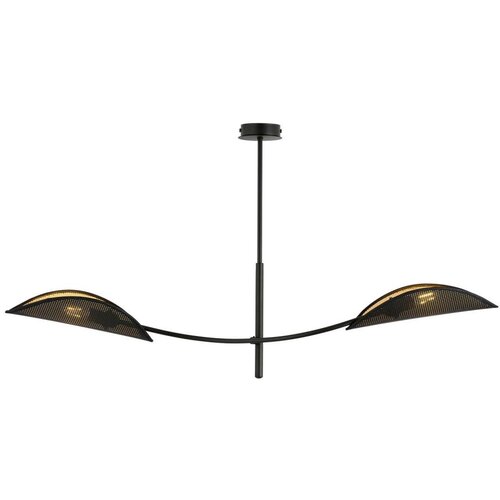  Luster na štangi LOTUS 2xE14/10W/230V crna/zlatna Cene
