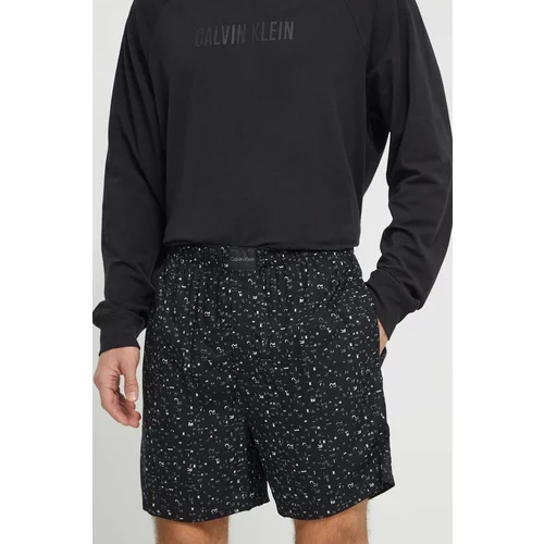 Calvin Klein Underwear Pižama kratke hlače moški, črna barva