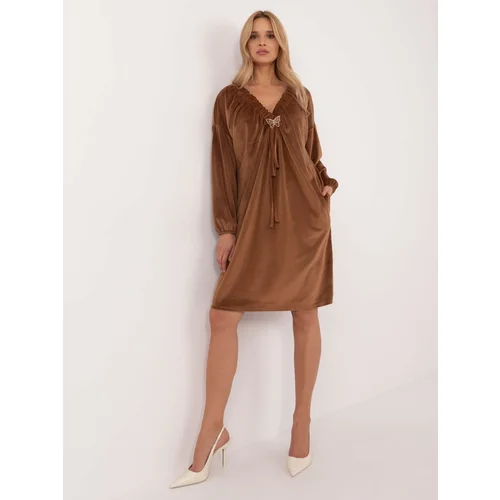 Italy Moda Dress-DHJ-SK-19890.86P-Light Brown