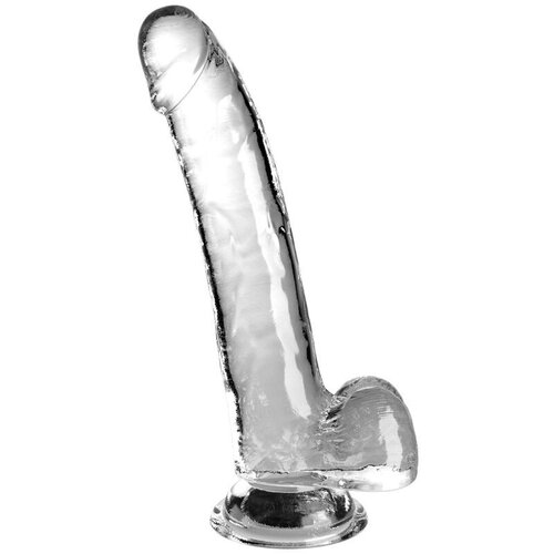 King Cock CLEAR - DILDO WITH TESTICLES 20.3 CM TRANSPARENT Slike