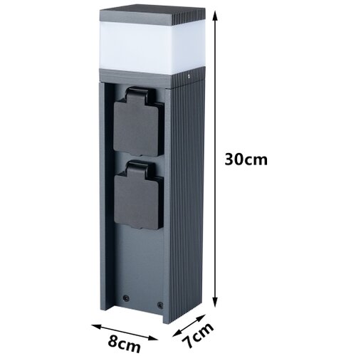 Brilagi Spolja&amp;scaron;nja lampa sa 2 SCHUKO utičnice PILLAR 1xG9/11W/230V IP44 antracit Slike