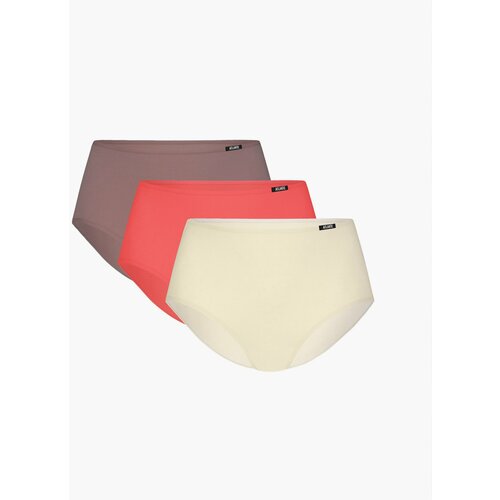 Atlantic Women's panties Maxi 3Pack - light coral/ecru/brown cappuccino Slike