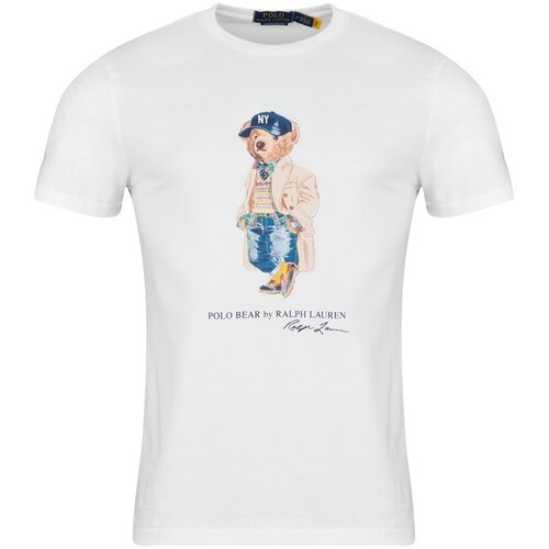 Polo Ralph Lauren Majice s kratkimi rokavi T-SHIRT AJUSTE EN COTON POLO BEAR Bela Slike