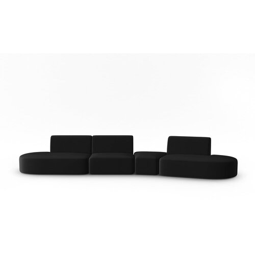 Milo Casa Crna baršunasti sofa s desnim kutom 428 cm Paolo – Cijene