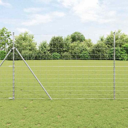 vidaXL ograja na polju 1.6x25 m cinkano jeklo Cene
