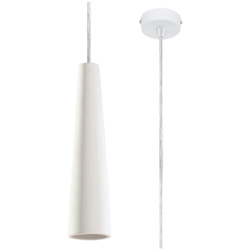 Nice Lamps Bela viseča svetilka s keramičnim senčnikom ø 8 cm Alverna – Cene