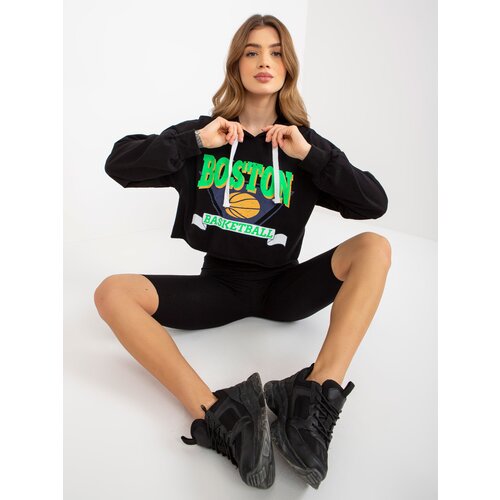 Fashion Hunters Black casual set with cycling shorts Slike