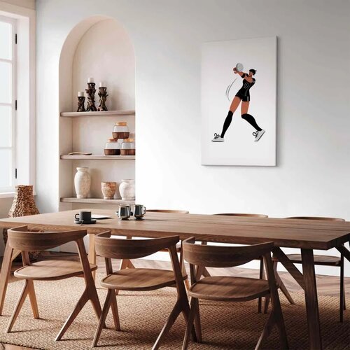  Slika - Female Volleyball Player Illustration 20x30 Standard Cene