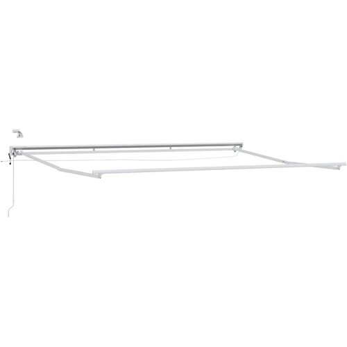  Električna nadstre&scaron;nica s profili LED Bela 4,5 &times; 3,5 m Aluminij, (5000207287) Cene