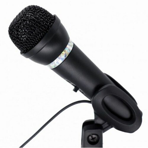 Gembird mic d 04 kondenzatorski mikrofon sa stalkom 3,5mm, black Slike