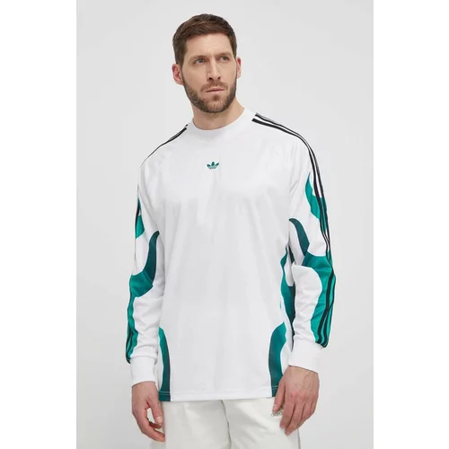 Adidas Majica z dolgimi rokavi moška, bela barva, IS0221